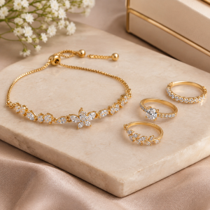 Bracelet and Rings Combo